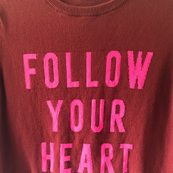Old Navy “Follow your Heart” Sweater - Picture 3 of 6
